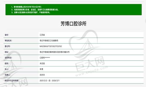 宿迁芳博口腔诊所资质