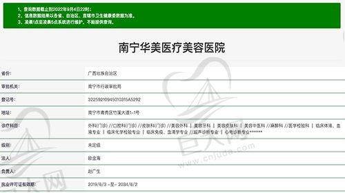 南宁华美医疗美容医院资质