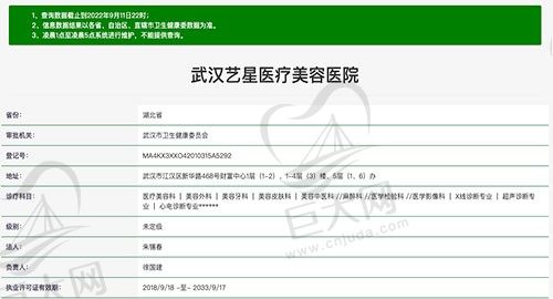 武汉艺星医疗美容医院资质
