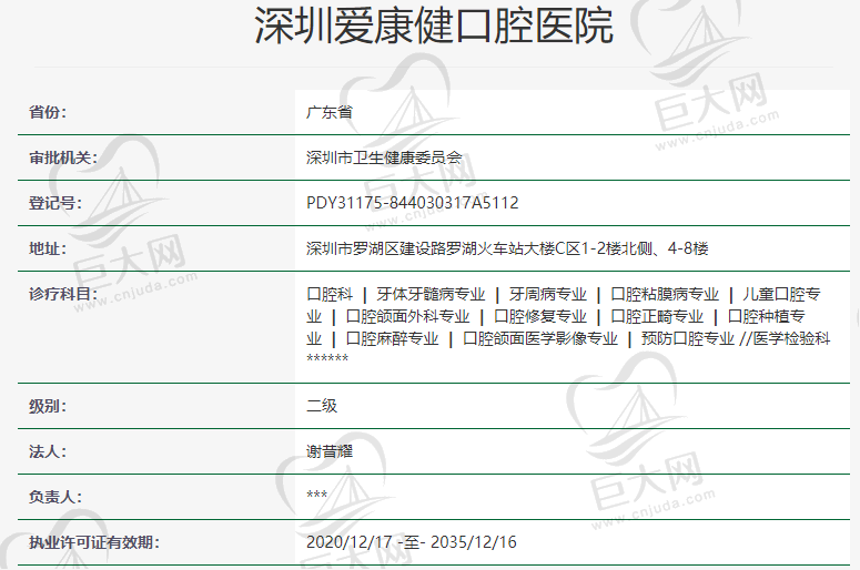 深圳爱康健口腔医院资质怎么样