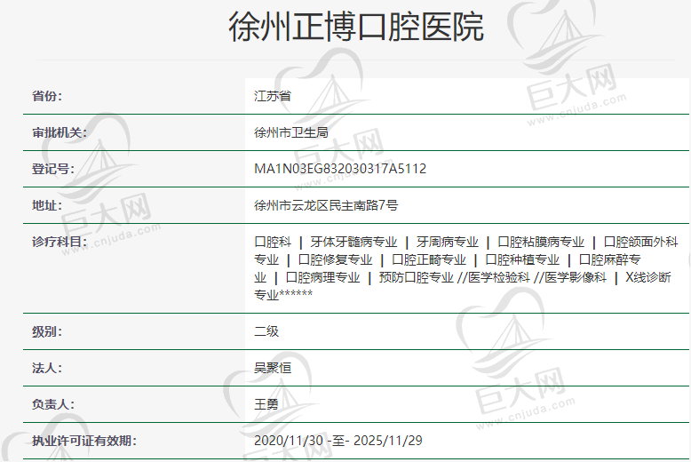 徐州正博口腔医院资质怎么样