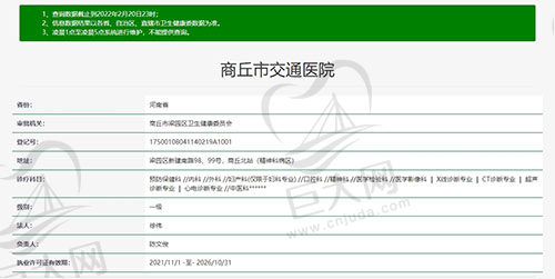 商丘交通医院中韩口腔资质图