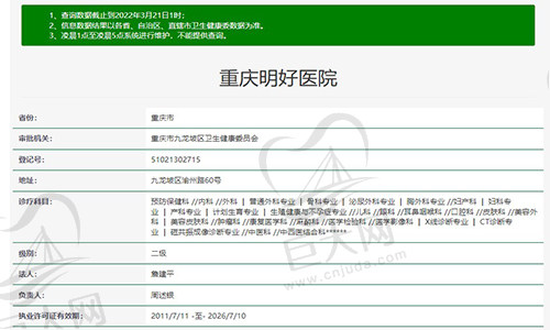 重庆明好口腔门诊资质