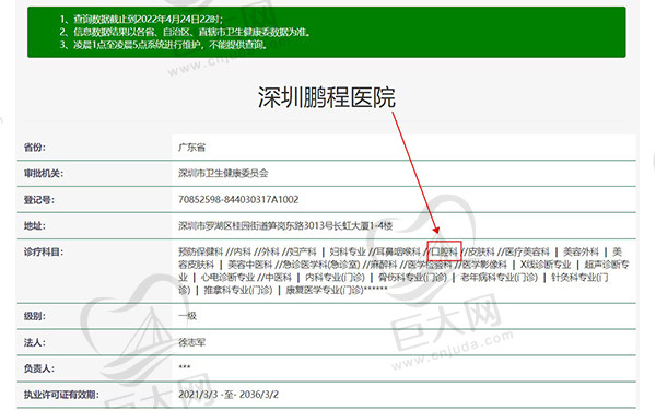 深圳鹏程医院口腔科资质