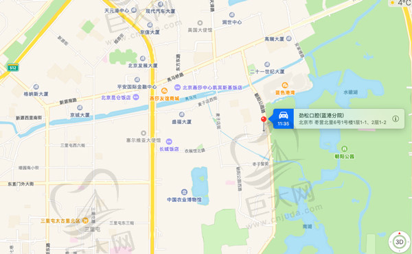 北京劲松口腔医院（蓝色港湾院）地理位置.jpg