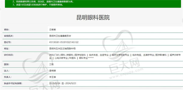 昆明眼科医院资质