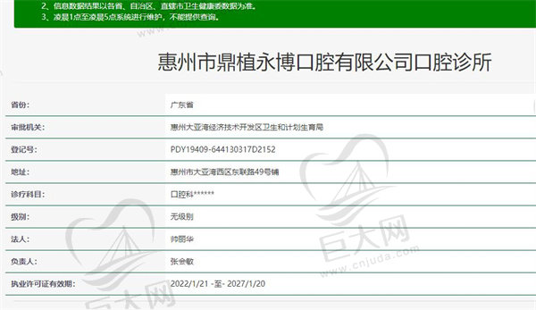 惠州鼎植永博口腔诊所