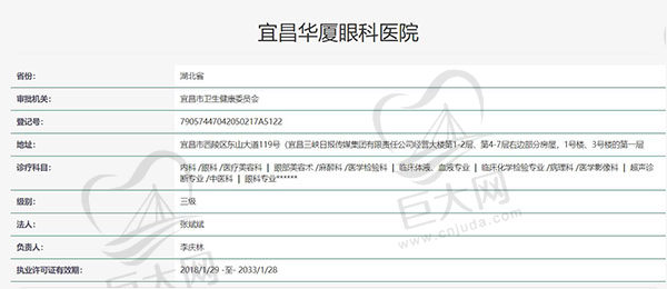 宜昌华厦眼科医院认证