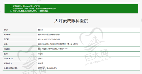 重庆大坪爱成眼科医院