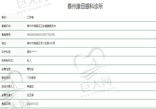 泰州康目眼科诊所正规资质