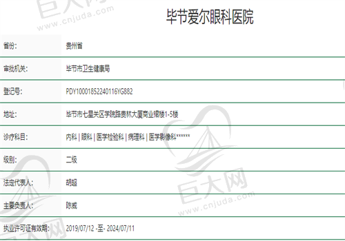 毕节爱尔眼科医院正规资质