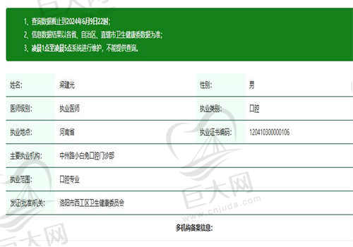 河南洛阳中州路小白兔口腔梁医生怎么样?